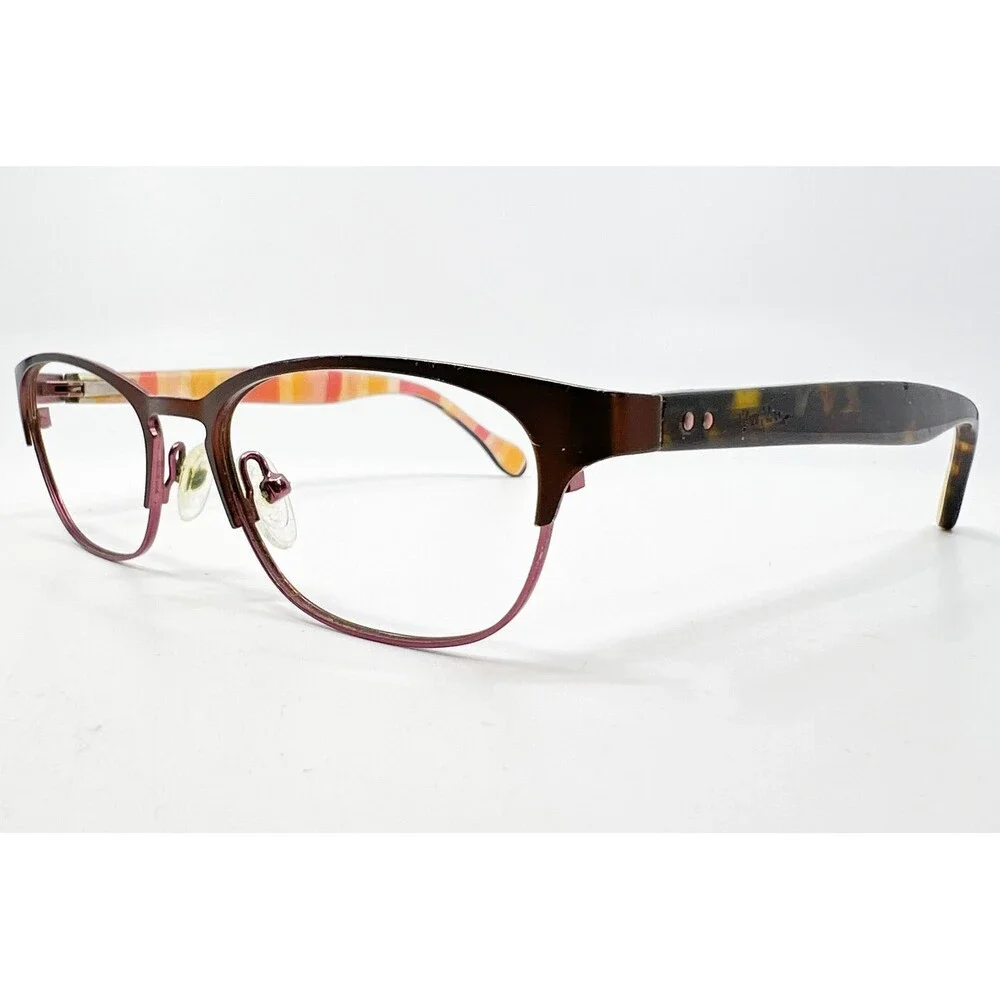 Lilly Pulitzer Eyeglasses Womens Burgundy Tortoise Striped 50-16-130